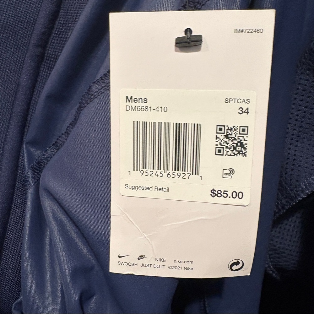 NWT Size 34 Midnight Blue Nike Men's Sportswear Style Essentials Utility - Picture 9 of 13